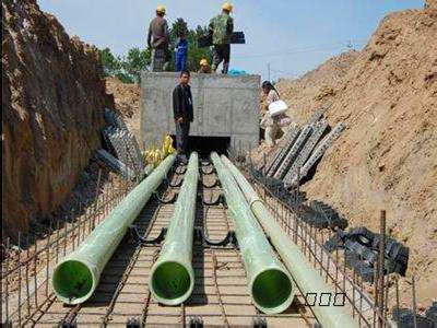 熱浸塑鋼管施工圖片